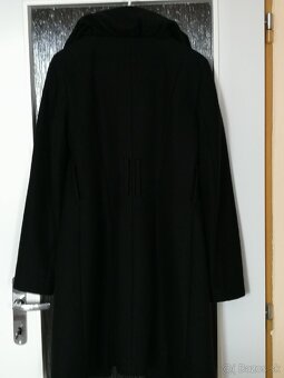 Dámsky čierny kabát, veľkosť 40 AKO NOVÝ - 10