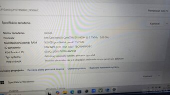 Herný notebook Asus Tuf Gaming F15 - aj vymením - 10