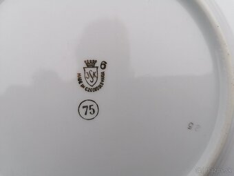 Predám zlato-tyrkysová porcelánová sada - 10