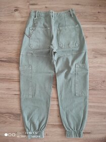 Vojenské nohavice s retiazkou Bershka 36 nové - 10