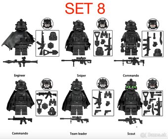 Rôzne sety vojakov 1 + doplnky - typ lego - 10
