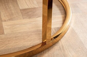 Konferenčný stolík 2 ks - 60 a 80cm mramorový vzhľadľad - 10
