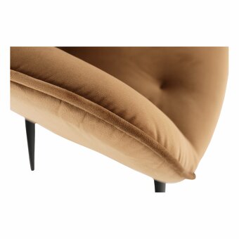 Dizajnové kreslo, svetlohnedá látka (iba osobný odber) - 10