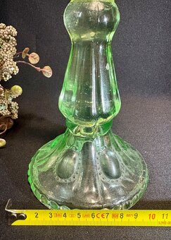 Secesny svietnik uránové sklo - 10