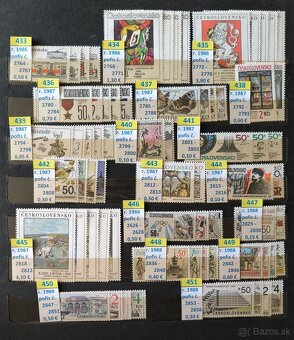 Poštové známky Československo - série čisté / 2 - 10