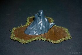 Crafting dekor, busta vlka, kôra, drevené plátky - 10