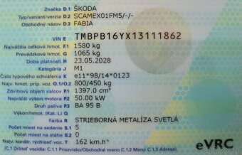 Predám Škoda Fabia 1,4 MPi - 10