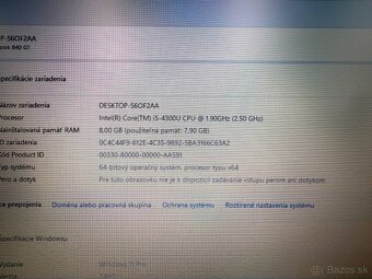 Notebook HP EliteBook 840 G1, i5, SSD 250 GB, 8 GB RAM - 10