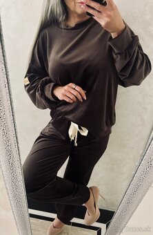 Damska talianska velurova suprava choco - 10