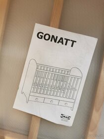 Detská postieľka so šuflíkmi IKEA Gonatt sivá - 10