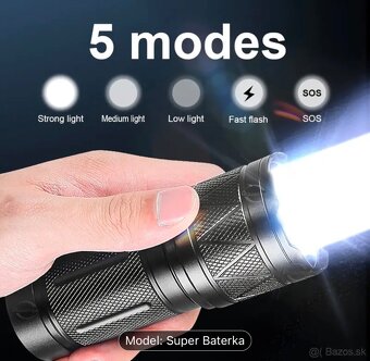 Super silná LED baterka 12000mAh - 10