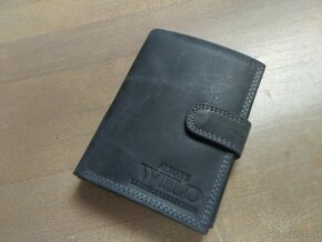 Sivá kožená peňaženka - 10