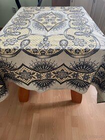 Retro obrus- vyšívaný 200x120cm, háčkovaný a tkaný - 10