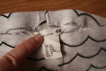 3x legíny trojštvrťové H&M 98 (2-3 roky) TOP STAV - 10