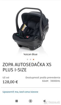 Predám kočík Zopa Mystic Kráľovská modrá 3 kombinácia - 10