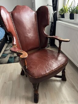 Artifort vintage kožená stolička – originál z 60.–70. rokov, - 10