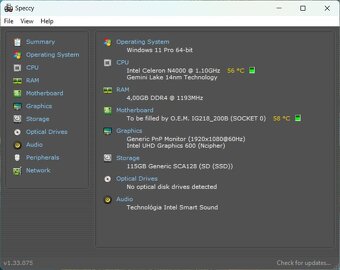 Techbite Zin 3 /Intel N4020/4GB RAM/FHD/128GB SSD/Podsv. kl. - 10