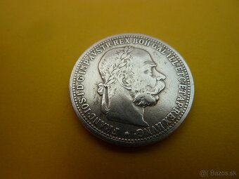 R-U vzácna strieborná 1 koruna 1905 bz vo veľmi peknom stave - 10