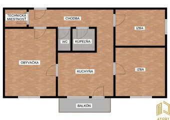 3 - IZB. BYT (75m2) BALKÓN, SENICA, UL. L. NOVOMESKÉHO - 10