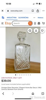Karafa dekanter Taliansko objem 1L (výstavný kus) - 10