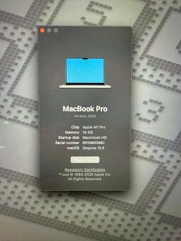 Macbook Pro 14” 2021 M1 Pro, 16GB RAM, 512GB SSD - 10