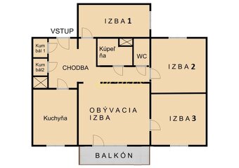 SLNEČNÝ 4-IZB.BYT NA PREDAJ, KOMENSKÉHO UL., TREBIŠOV - 10