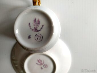 Porcelán MOKKA kávový servis- 6+6 šálky a podšálky  Dolní C - 10