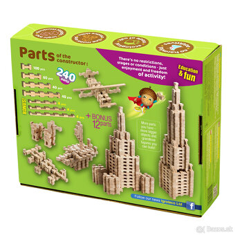 Drevená stavebnica Fantázia 240 – úplne nová, nerozbalená - 10