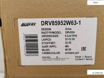 Škoda, Vw, Seat alu disky R19 5x112 ET52 8,5J 1223 - 10