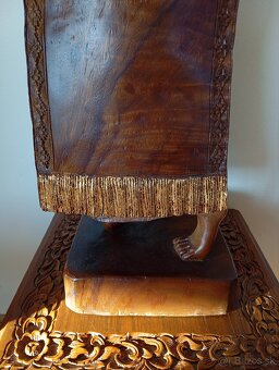 ✨Veľkolepá vyrezávaná socha Buddhu s podstavcom 125 cm - 10