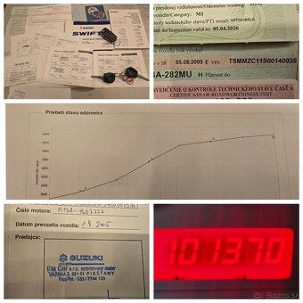 Suzuki Swift 1.3 68kw-kúpené na Slovensku-1.majiteľ101tis.km - 10