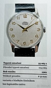 Československé mechanické vintage retro hodinky PRIM Šupináč - 10
