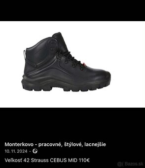 Veľkosť 42, MIX pracovná-bezpečnostná obuv - 10