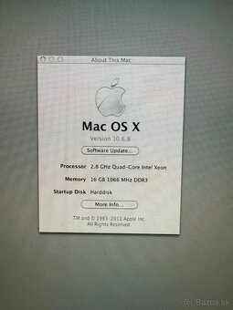 Apple Mac Pro 5,1 | Snow Leopard 10.6.8 (zberateľský) | 16 G - 10