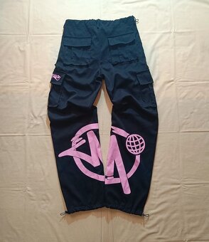 Minus Two čierne padákové nohavice baggy široké cargo pants - 10