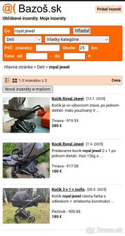 Predám kočík Royal Jewel 2ks - 10