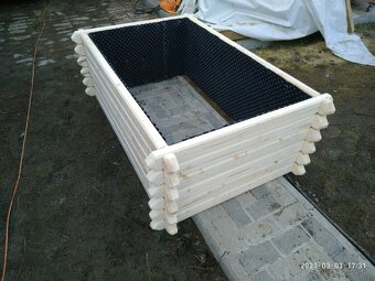 Vyvýšený záhon, drevený kvetináč - 10