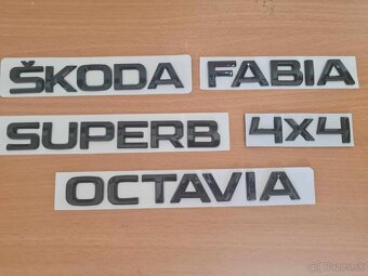 ŠKODA nápisy ČIERNE / CHROMOVE - 10