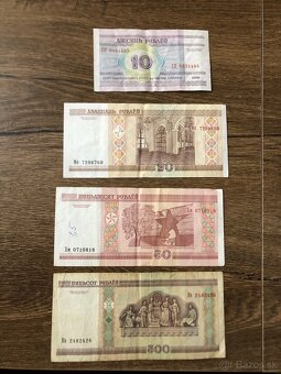 Mince FRANCE +Bankovky BIELORUSKO - 10