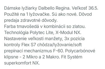 Lyžiarky Dalbello Regina 36.5 - 10