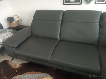 Luxusná celokožená sedacia súprava s elektrickým polohovanim - 10