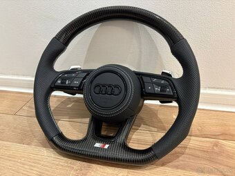 AUDI KARBON ŠPORTOVÝ PERFOROVANÝ ZKOSENY VOLANT - 10