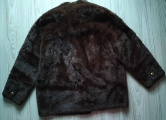 Hnedá krátka kožušinová bunda, v. XL/XXL - 10