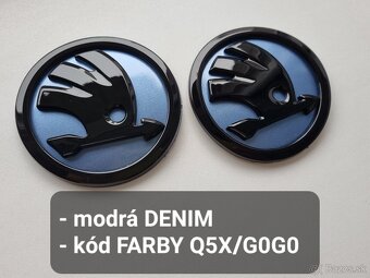 FAREBNY ZNAK SKODA - LOGO EMBLEM SKODA FAREBNE LAKOVANE - 10