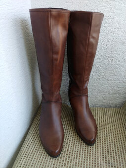 Zateplene kozene cizmy, gastanova farba, velkost 39 - 10