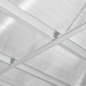 Hliníková pergola Borneo 4 x 3 a 6 x 3 - biela transparentná - 10
