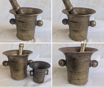 Bulharský čajník, Čutora, Mosadzný mažiar, váza - 10