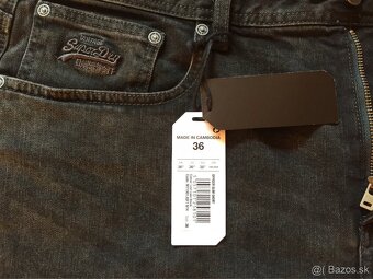 panske riflove sortky, kratasy Superdry velkost W36 - 10