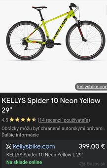 KELLYS Spider 10, 29" kolesá, rám M - 10