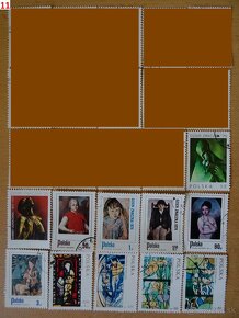 Nádherné poštové známky UMENIE 1 - 10